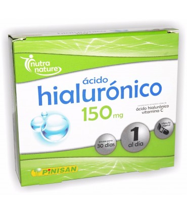 Ã_x0081_CIDO HIALURÓNICO, 150 mg, Nutranature, 30 Cáps PINISAN