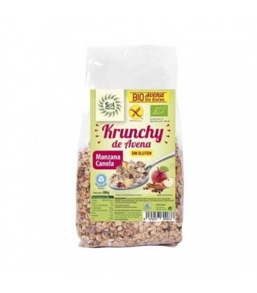 KRUNCHY AVENA BIO MANZ CANELA S/G 350gr SolNatural