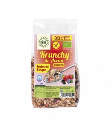 KRUNCHY AVENA BIO FRUTOS BOSQUE S/G 350gr SolNatural